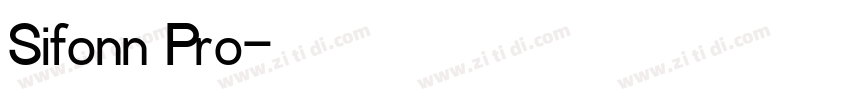 Sifonn Pro字体转换